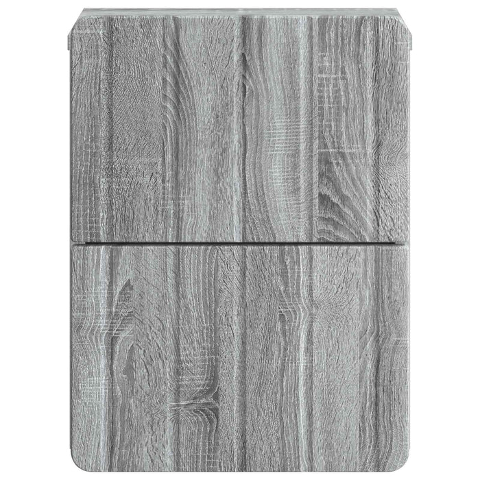 Dulap de noapte suspendat 2 pcs Sonoma gri 33 x 34,5 x 43 cm - WALTI WALTI