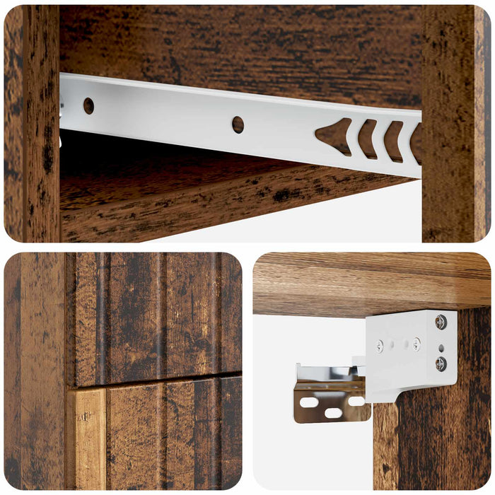 Dulap de noapte suspendat 2 pcs Lemn vechi 33 x 34,5 x 43 cm - WALTI WALTI