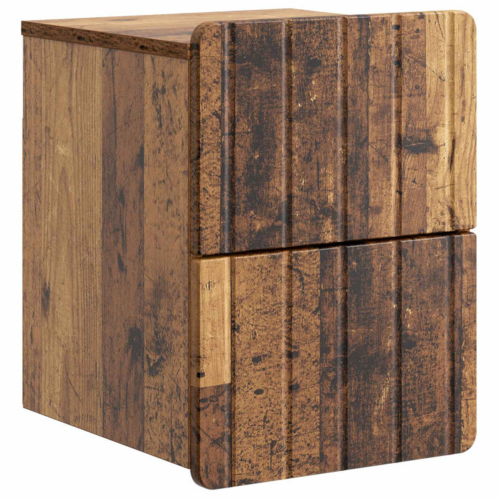 Dulap de noapte suspendat 2 pcs Lemn vechi 33 x 34,5 x 43 cm - WALTI WALTI