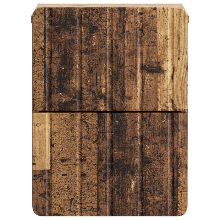 Dulap de noapte suspendat 2 pcs Lemn vechi 33 x 34,5 x 43 cm - WALTI WALTI