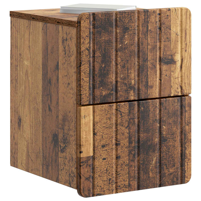 Dulap de noapte suspendat 2 pcs Lemn vechi 33 x 34,5 x 43 cm - WALTI WALTI