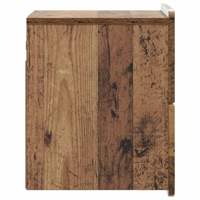 Dulap de noapte suspendat 2 pcs Lemn vechi 33 x 34,5 x 43 cm - WALTI WALTI