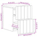 Dulap de noapte suspendat 2 pcs Lemn vechi 33 x 34,5 x 43 cm - WALTI WALTI