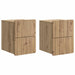 Dulap de noapte suspendat 2 pcs Stejar Artizanal Lemn prelucrat - WALTI WALTI