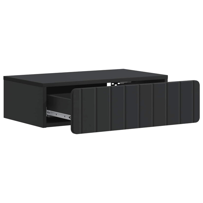 Masă laterală montată pe perete Negru 59 x 34,5 x 17 cm - WALTI WALTI
