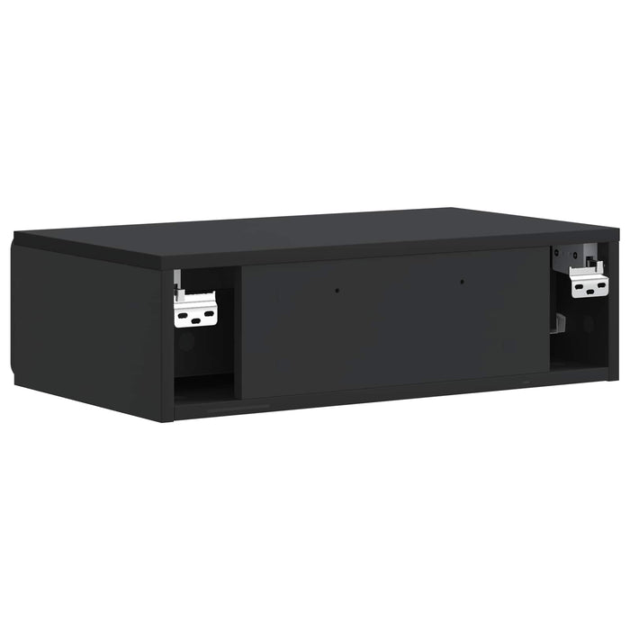 Masă laterală montată pe perete Negru 59 x 34,5 x 17 cm - WALTI WALTI