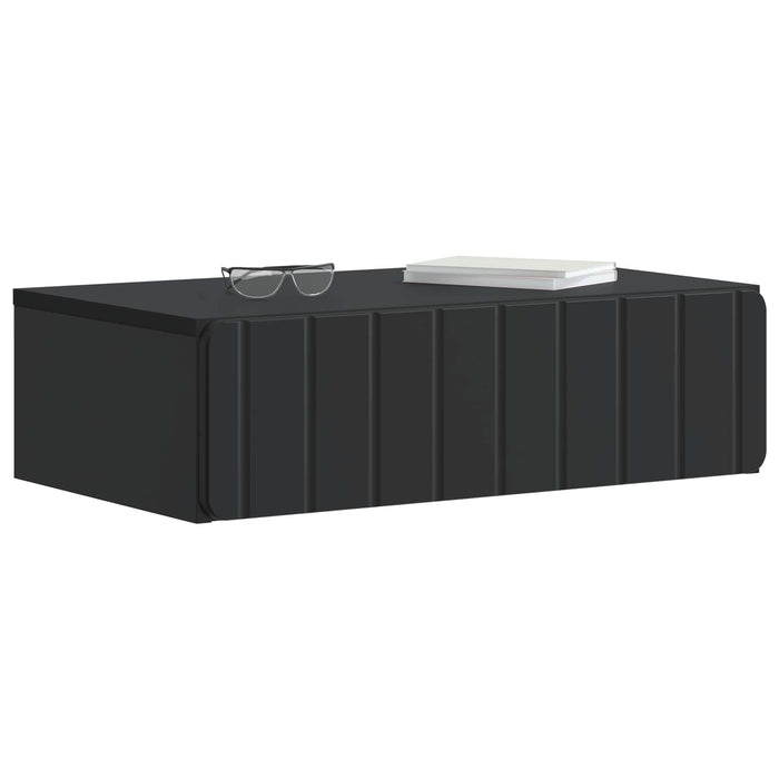 Masă laterală montată pe perete Negru 59 x 34,5 x 17 cm - WALTI WALTI