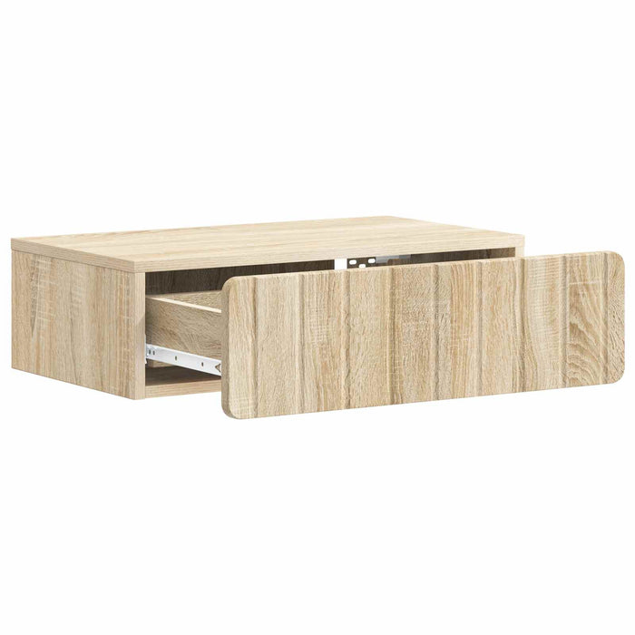 Masă laterală montată pe perete Stejar Sonoma 59 x 34,5 x 17 cm - WALTI WALTI