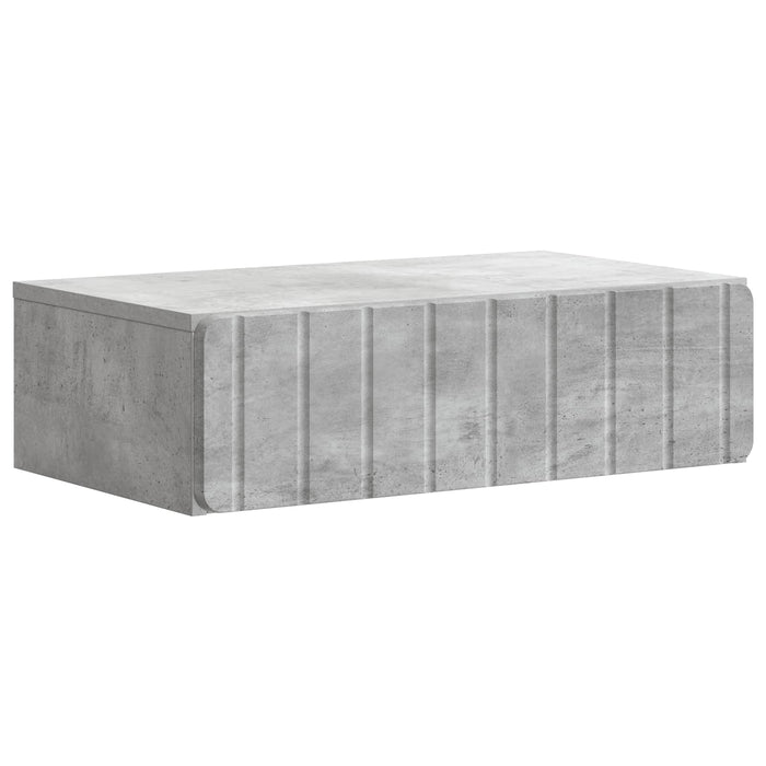 Masă laterală montată pe perete Gri Beton 59 x 34,5 x 17 cm - WALTI WALTI