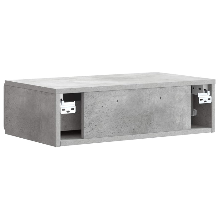 Masă laterală montată pe perete Gri Beton 59 x 34,5 x 17 cm - WALTI WALTI
