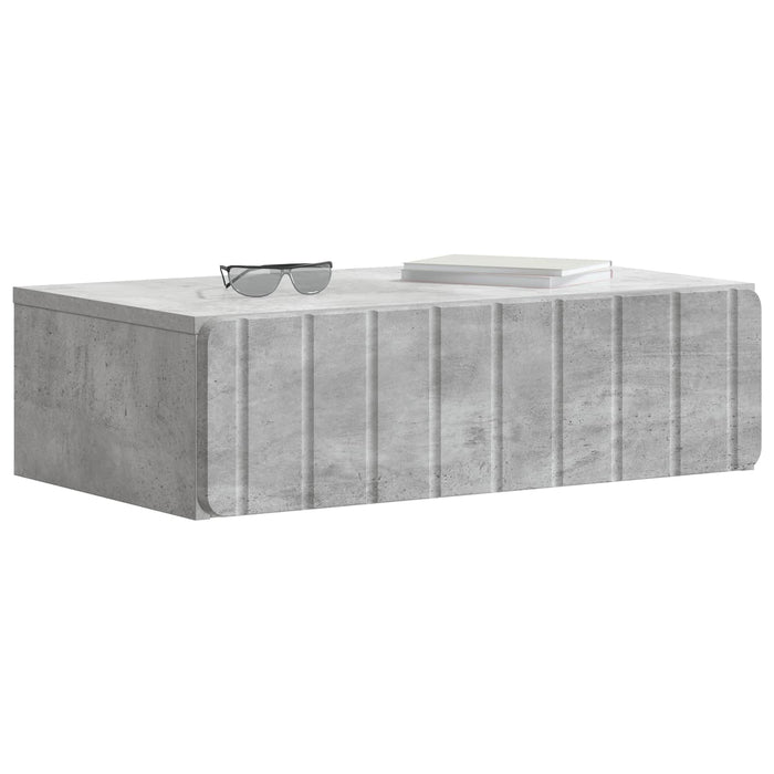 Masă laterală montată pe perete Gri Beton 59 x 34,5 x 17 cm - WALTI WALTI