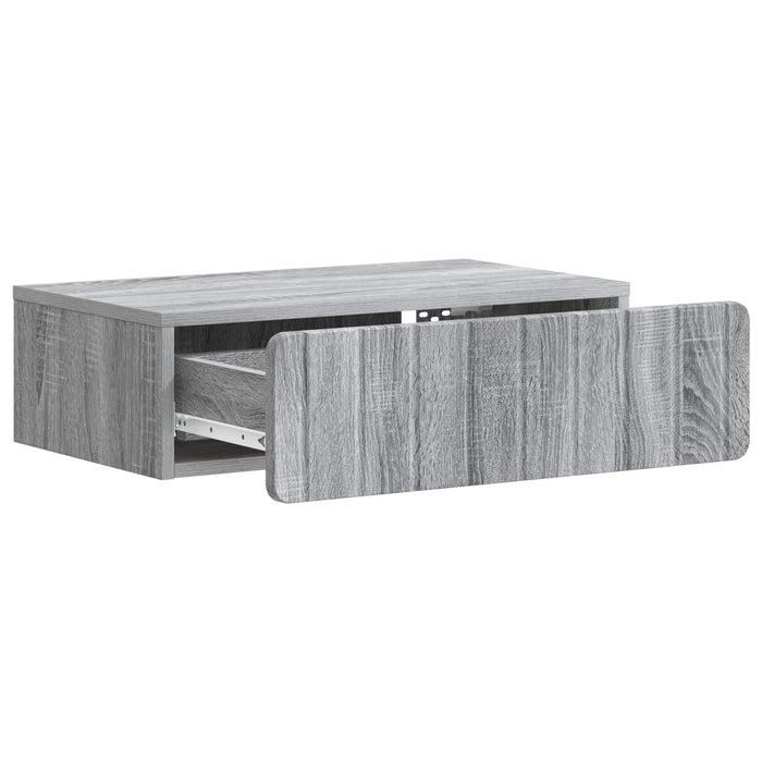 Masă laterală montată pe perete Sonoma gri 59 x 34,5 x 17 cm - WALTI WALTI