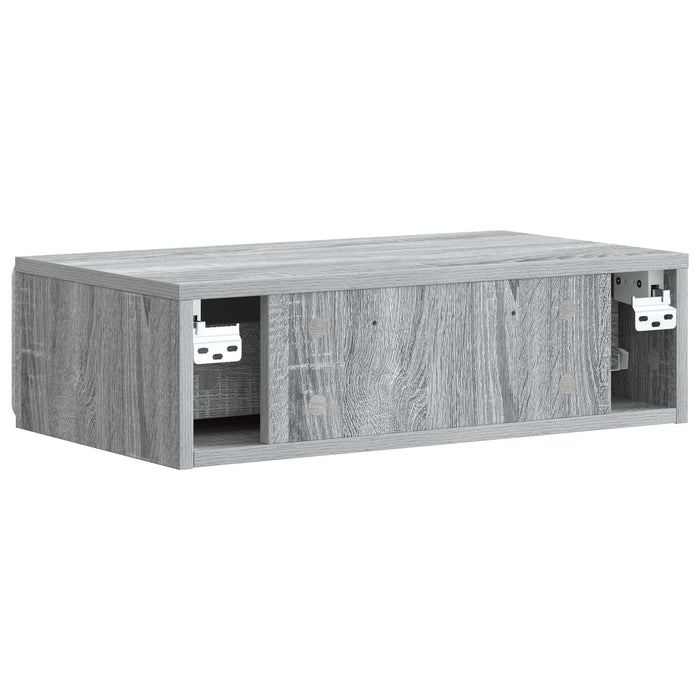 Masă laterală montată pe perete Sonoma gri 59 x 34,5 x 17 cm - WALTI WALTI