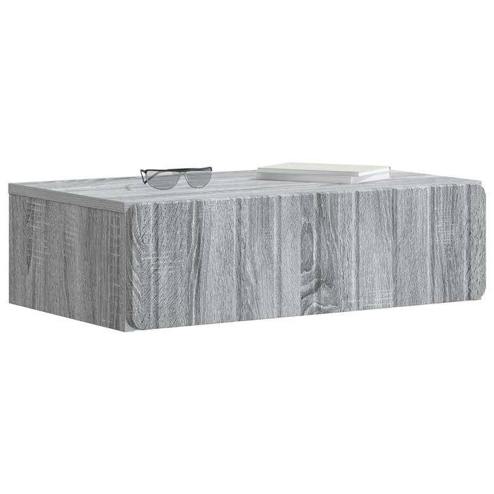Masă laterală montată pe perete Sonoma gri 59 x 34,5 x 17 cm - WALTI WALTI