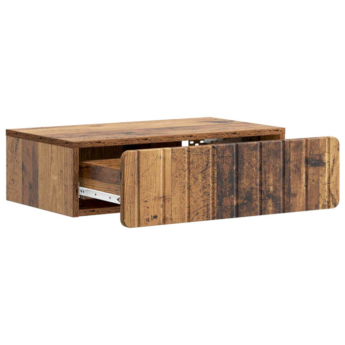 Masă laterală montată pe perete Lemn vechi 59 x 34,5 x 17 cm - WALTI WALTI