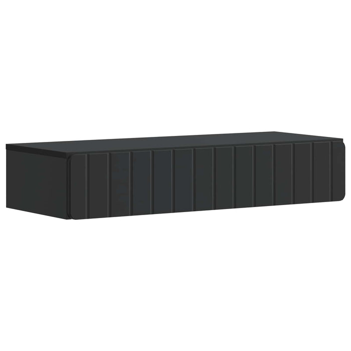 Masă laterală montată pe perete Negru 87,5 x 34,5 x 17 cm - WALTI WALTI