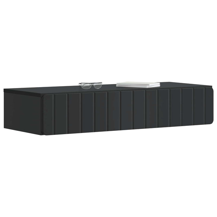 Masă laterală montată pe perete Negru 87,5 x 34,5 x 17 cm - WALTI WALTI