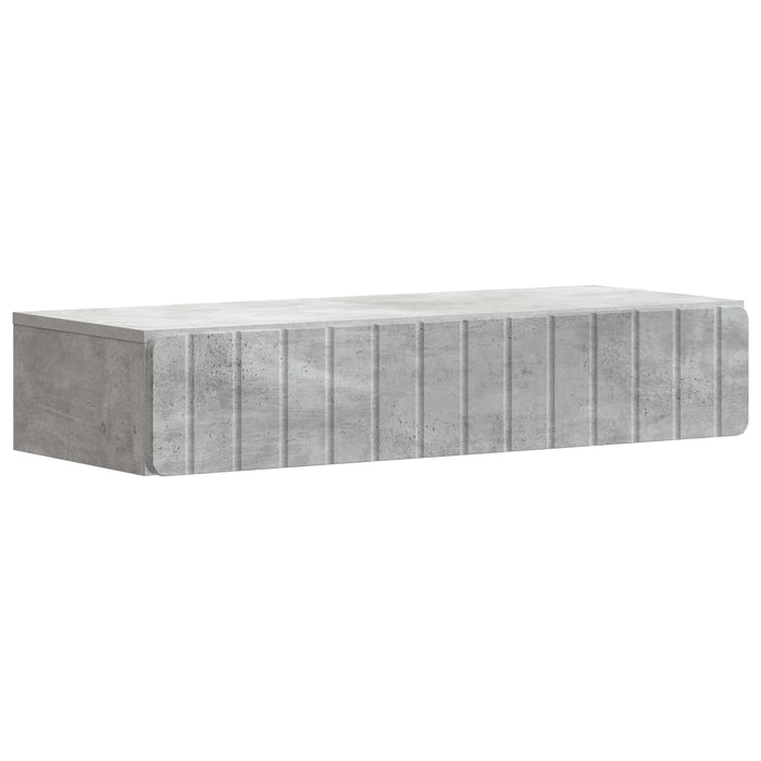 Masă laterală montată pe perete Gri Beton 87,5 x 34,5 x 17 cm - WALTI WALTI