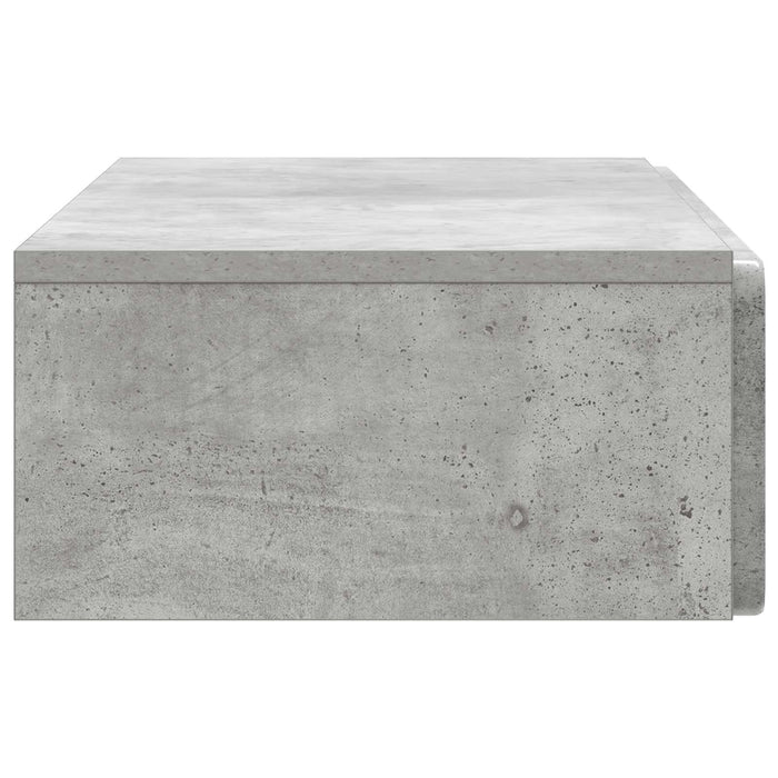 Masă laterală montată pe perete Gri Beton 87,5 x 34,5 x 17 cm - WALTI WALTI