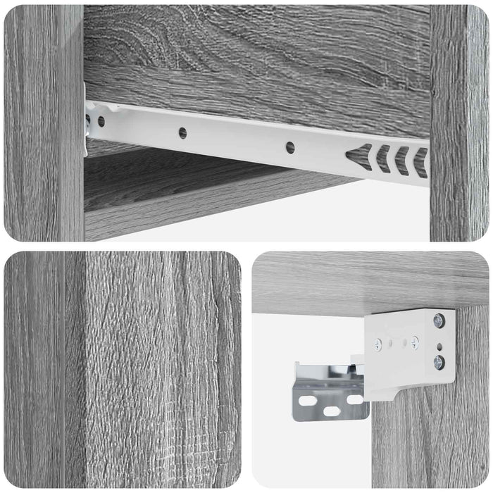 Masă laterală montată pe perete Sonoma gri 87,5 x 34,5 x 17 cm - WALTI WALTI