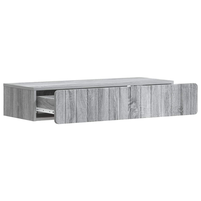 Masă laterală montată pe perete Sonoma gri 87,5 x 34,5 x 17 cm - WALTI WALTI