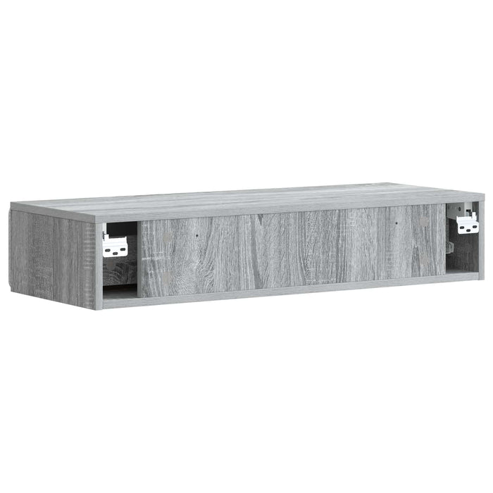 Masă laterală montată pe perete Sonoma gri 87,5 x 34,5 x 17 cm - WALTI WALTI
