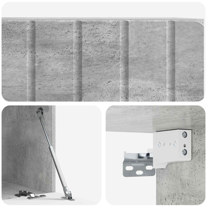 Oglindă TV montată pe perete Gri Beton 59,5 x 41 x 30 cm - WALTI WALTI