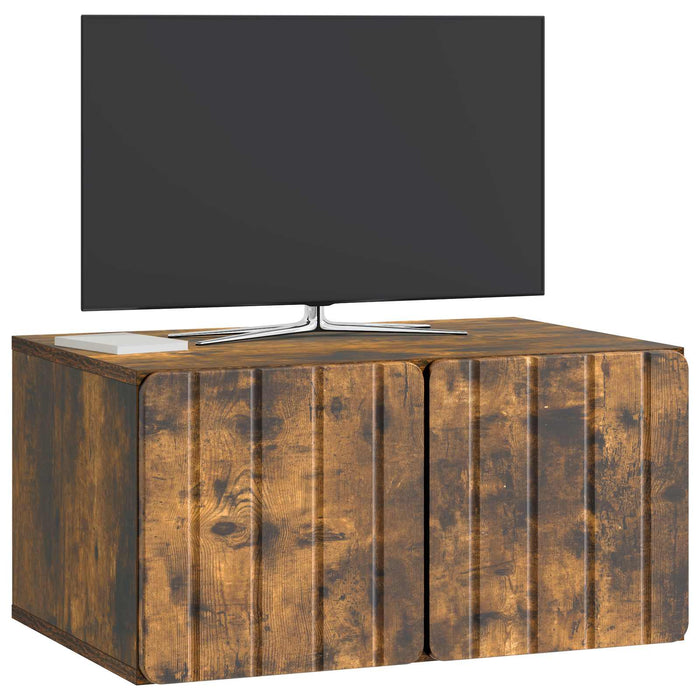 Oglindă TV montată pe perete Stejar fumuriu 59,5 x 41 x 30 cm - WALTI WALTI