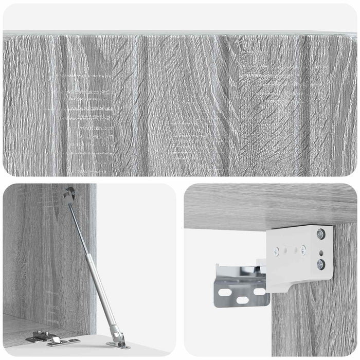 Oglindă TV montată pe perete Sonoma gri 59,5 x 41 x 30 cm - WALTI WALTI