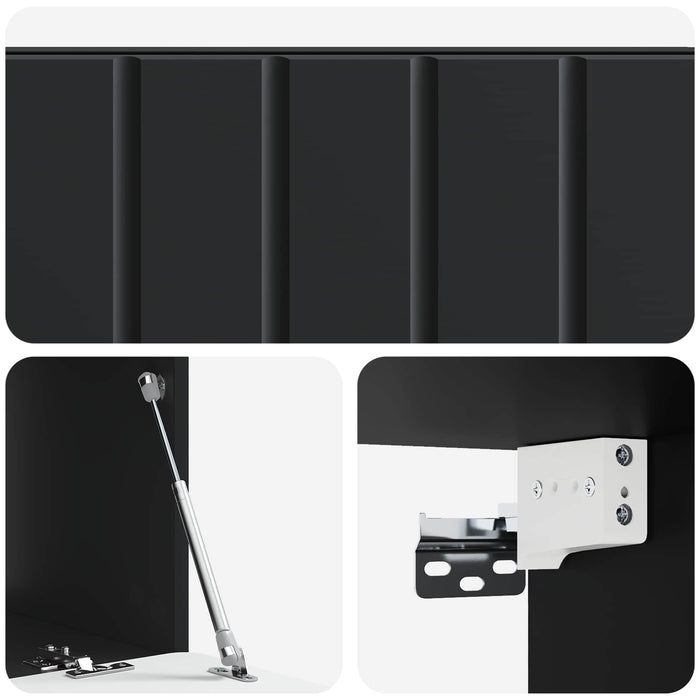 Oglindă TV montată pe perete Pe perete Negru 78,5 x 41 x 30 cm - WALTI WALTI