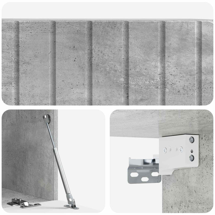 Oglindă TV montată pe perete Gri Beton 78,5 x 41 x 30 cm - WALTI WALTI