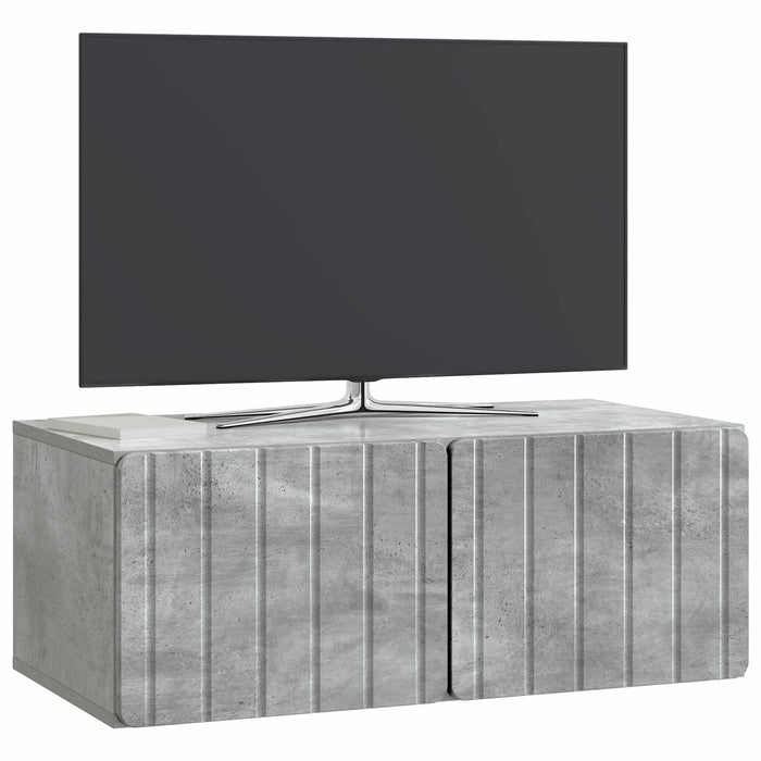 Oglindă TV montată pe perete Gri Beton 78,5 x 41 x 30 cm - WALTI WALTI