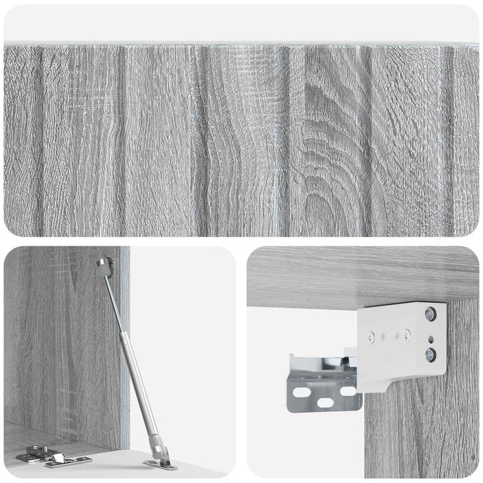 Oglindă TV montată pe perete Sonoma gri 78,5 x 41 x 30 cm - WALTI WALTI