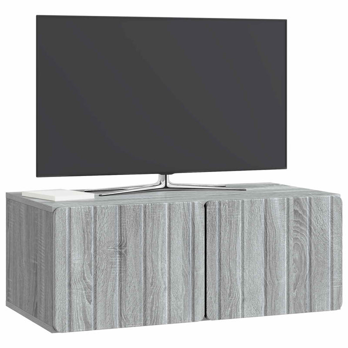 Oglindă TV montată pe perete Sonoma gri 78,5 x 41 x 30 cm - WALTI WALTI