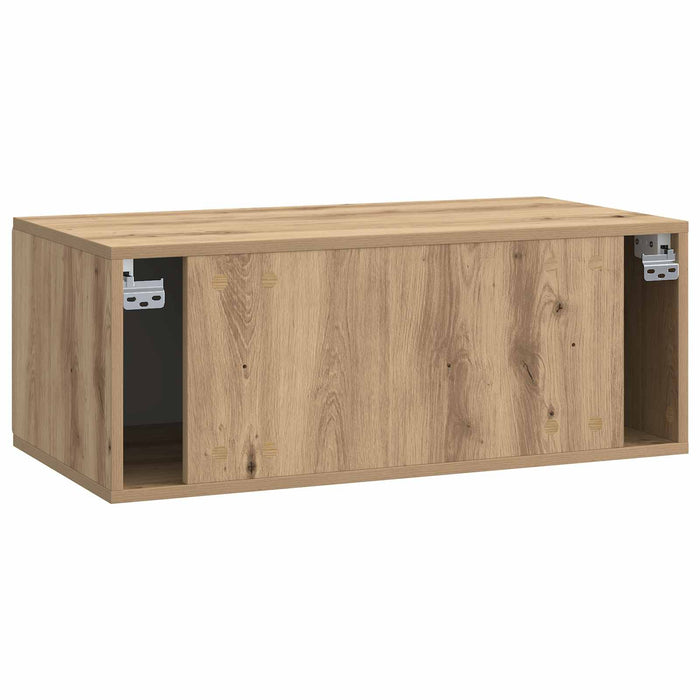 Oglindă TV montată pe perete Stejar Artizanal 78,5 x 41 x 30 cm - WALTI WALTI