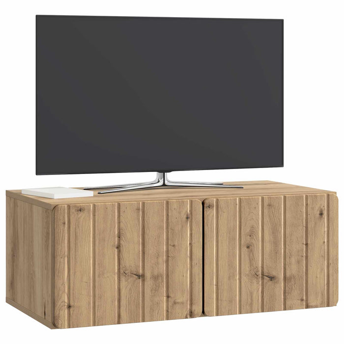Oglindă TV montată pe perete Stejar Artizanal 78,5 x 41 x 30 cm - WALTI WALTI