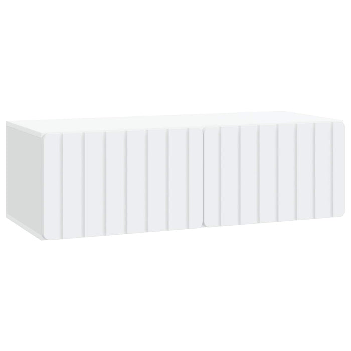 Oglindă TV montată pe perete Alb 98 x 41 x 30 cm Lemn prelucrat - WALTI WALTI