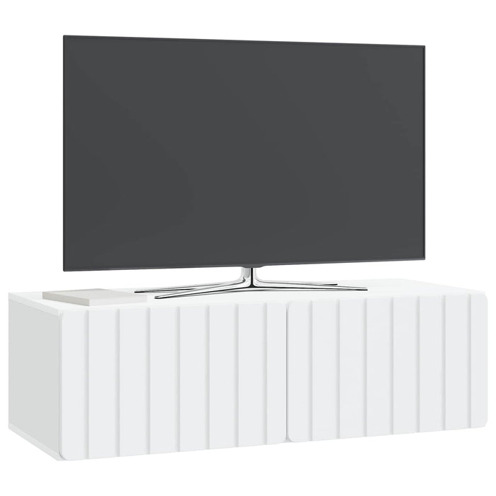 Oglindă TV montată pe perete Alb 98 x 41 x 30 cm Lemn prelucrat - WALTI WALTI