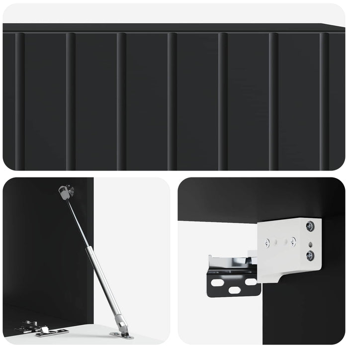 Oglindă TV montată pe perete Pe perete Negru 98 x 41 x 30 cm - WALTI WALTI
