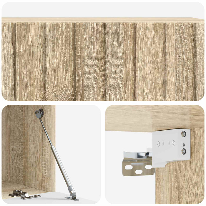 Oglindă TV montată pe perete Stejar Sonoma 98 x 41 x 30 cm - WALTI WALTI