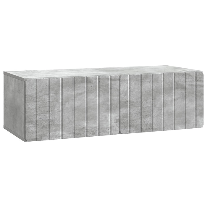 Oglindă TV montată pe perete Gri Beton 98 x 41 x 30 cm - WALTI WALTI