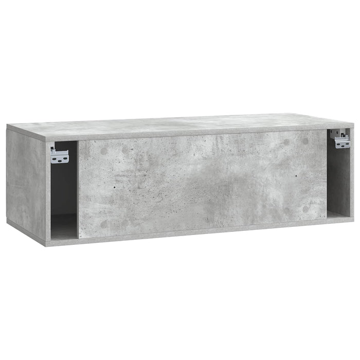 Oglindă TV montată pe perete Gri Beton 98 x 41 x 30 cm - WALTI WALTI
