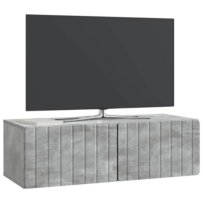 Oglindă TV montată pe perete Gri Beton 98 x 41 x 30 cm - WALTI WALTI