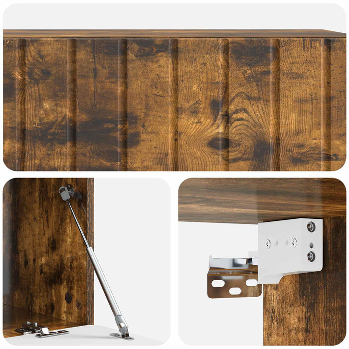 Oglindă TV montată pe perete Stejar fumuriu 98 x 41 x 30 cm - WALTI WALTI