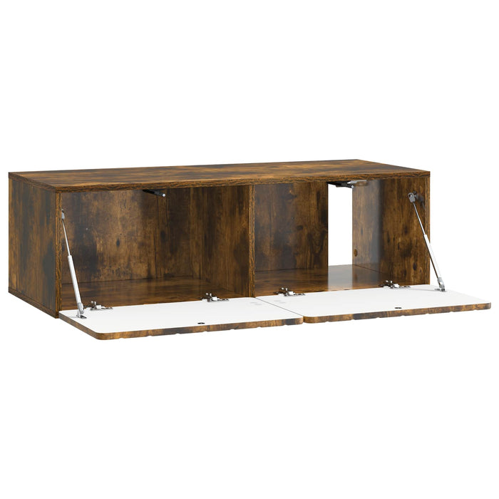 Oglindă TV montată pe perete Stejar fumuriu 98 x 41 x 30 cm - WALTI WALTI