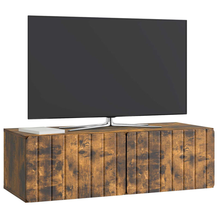 Oglindă TV montată pe perete Stejar fumuriu 98 x 41 x 30 cm - WALTI WALTI