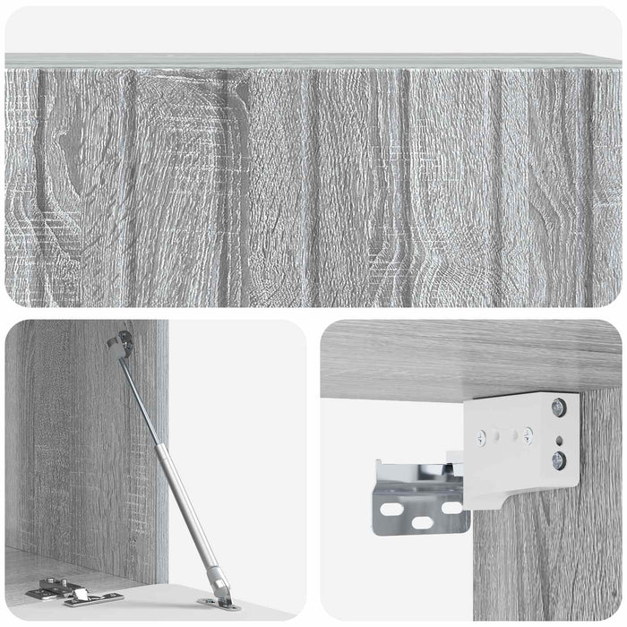 Oglindă TV montată pe perete Sonoma gri 98 x 41 x 30 cm - WALTI WALTI