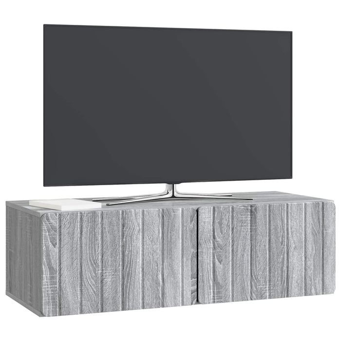 Oglindă TV montată pe perete Sonoma gri 98 x 41 x 30 cm - WALTI WALTI