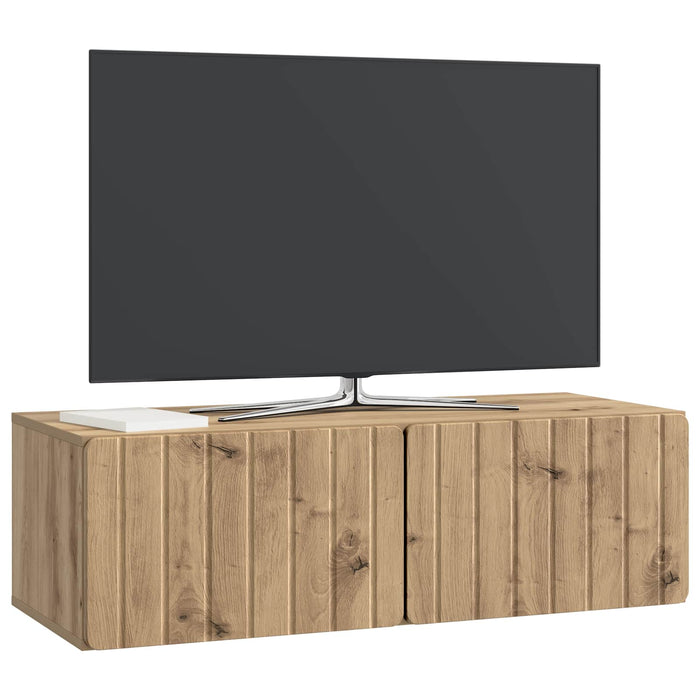 Oglindă TV montată pe perete Stejar Artizanal 98 x 41 x 30 cm - WALTI WALTI