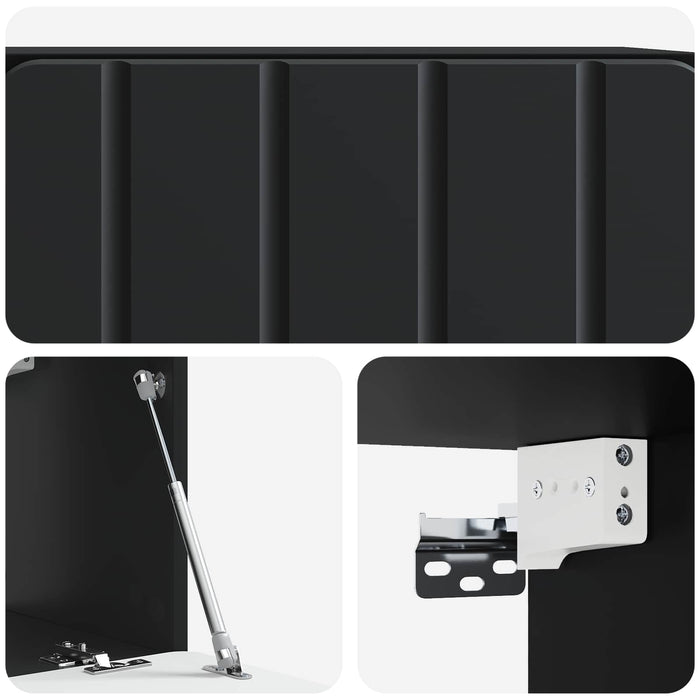 Oglindă TV montată pe perete Pe perete Negru 59,5 x 31 x 30 cm - WALTI WALTI
